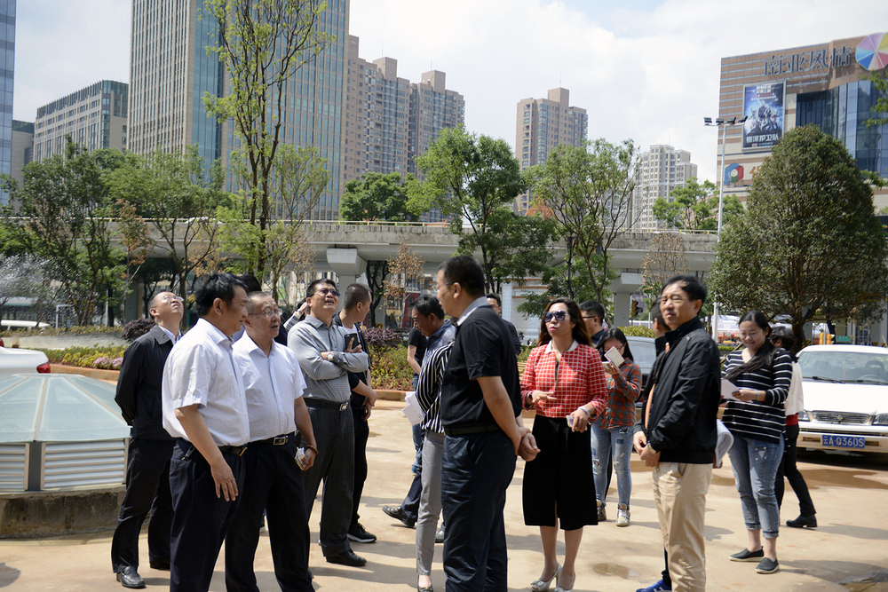 昆明市西山区委,区政府领导到银鹏福海广场 调研指导工作